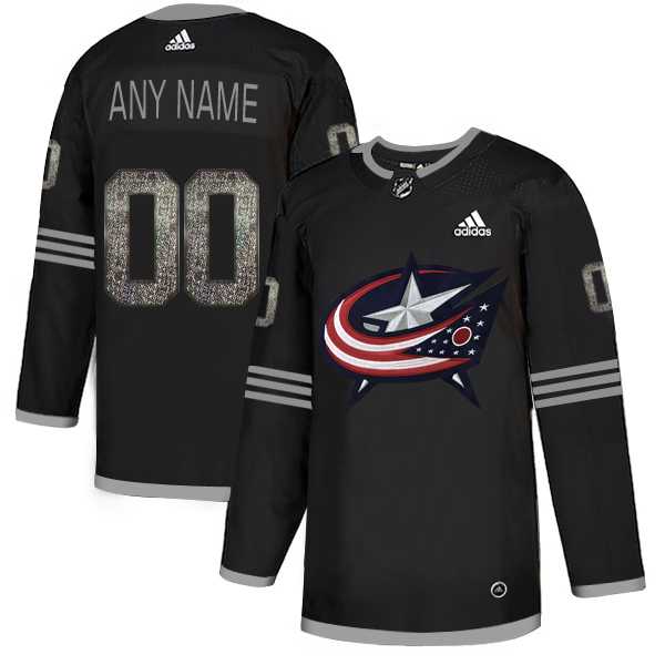 Customized Men's Blue Jackets Any Name & Number Black Shadow Logo Print Adidas Jersey,We sell and wholesale Customized Men's Blue Jackets Any Name & Number Black Shadow Logo Print Adidas Jersey on line form chian!